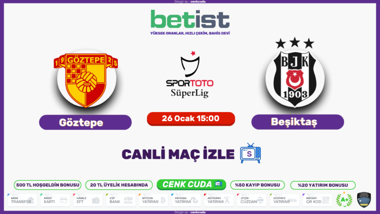 Göztepe – Beşiktaş şifresiz donmadan izle