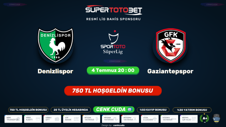 Bein Sport 1 izle Şifresiz Denizlispor – Gaziantep FK 30.Hafta Maçları