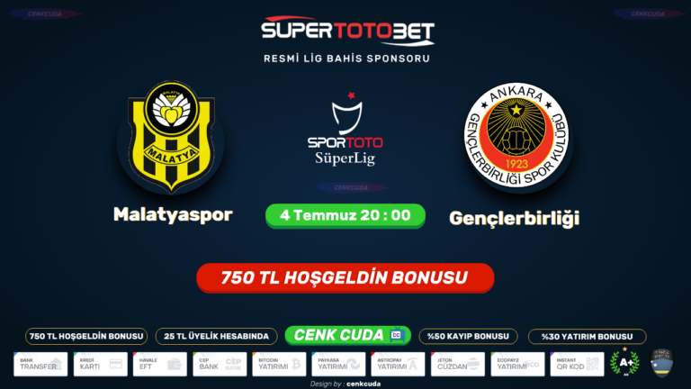 Yeni Malatyaspor Gençlerbirliği Belugabahis tv