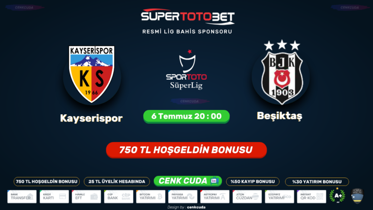Kayserispor – Beşiktaş Maçı izle – Matbet tv Bein sport canli izle