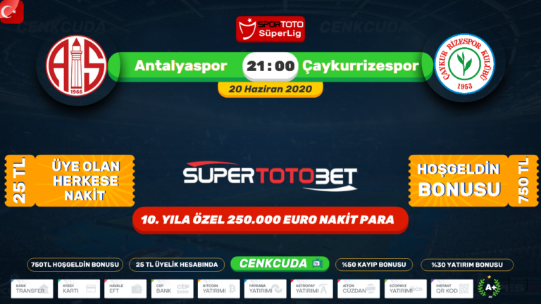 Antalyaspor – Çaykur Rizespor Justin tv Şifresiz Maç – Mobilbahis TV