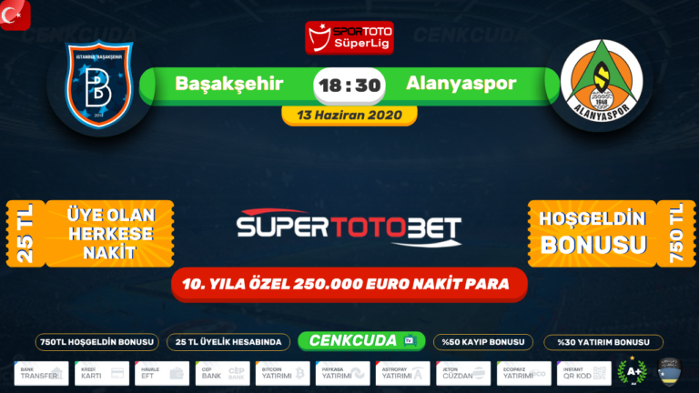 Başakşehir – Alanyaspor TV 8 Ssport canli lig maçı izle