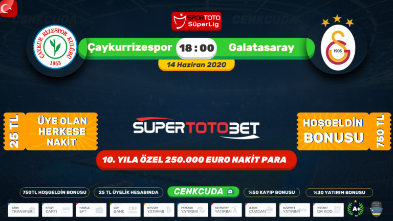 Ç.Rizespor – Galatasaray MAÇI İZLE şifresiz Naklen Webaslan Bein sport