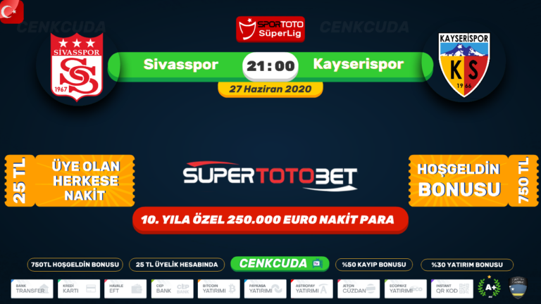 Sivasspor  Kayserispor canli maç yayını – Belugabahis tv izle