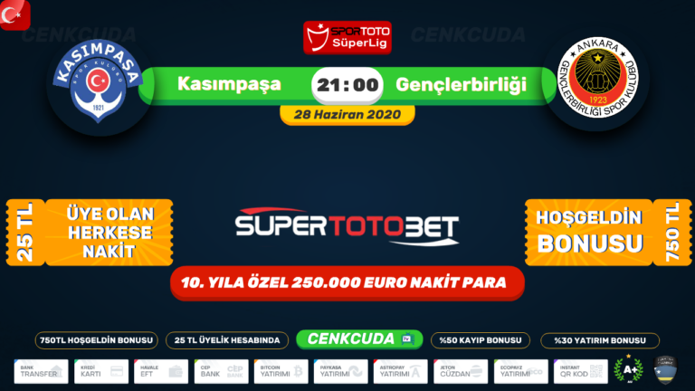 Gençlerbirliği  Kasımpaşa Twitter maç linki – Betpark tv izle