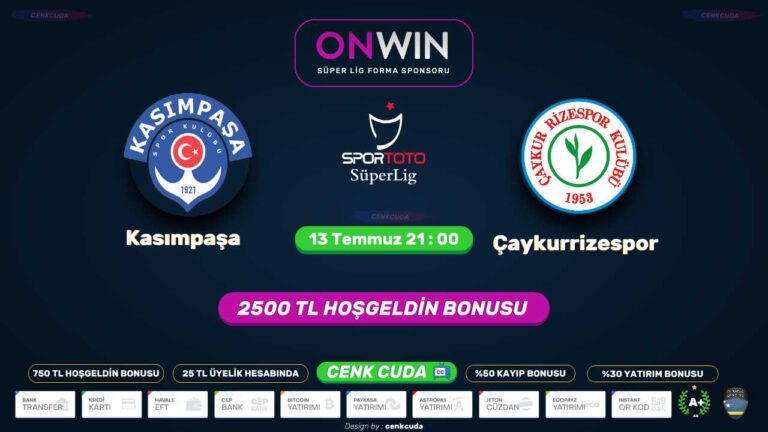 Kasımpaşa Çaykur Rizespor Geniş maç özeti, Canli maç anlatımı izle