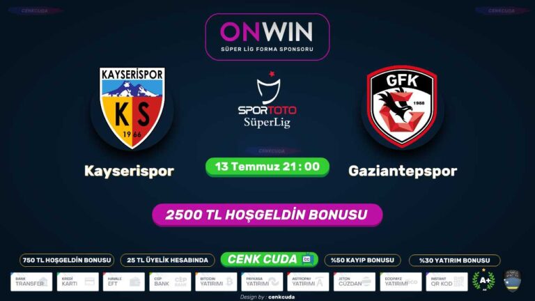 Kayserispor Gaziantep FK canli maç yayını mobilbahis izle – Venüsbet tv