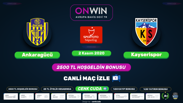 MKE Ankaragücü vs  Kayserispor maçı naklen izle bein sport 1 izle