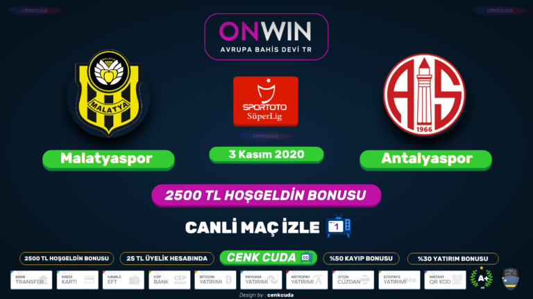 Şifresiz maç kanalı Yeni Malatyaspor – Antalyaspor canli maç izle bein sport 1