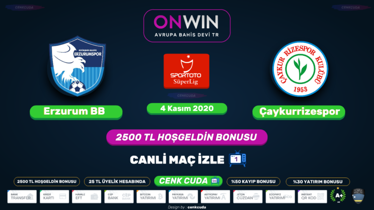 BB Erzurumspor – Çaykur Rizespor canli maç izle