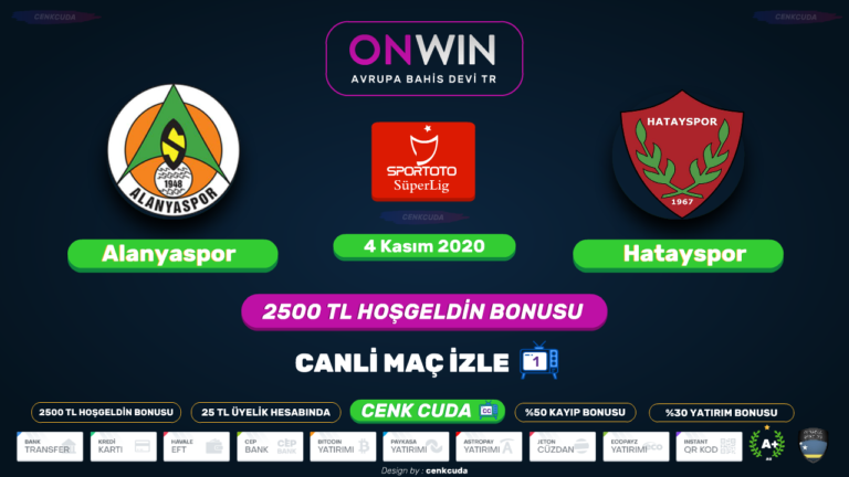 Alanyaspor – Hatayspor  Maçı şifresiz izle, kesintisiz HD maç keyfi