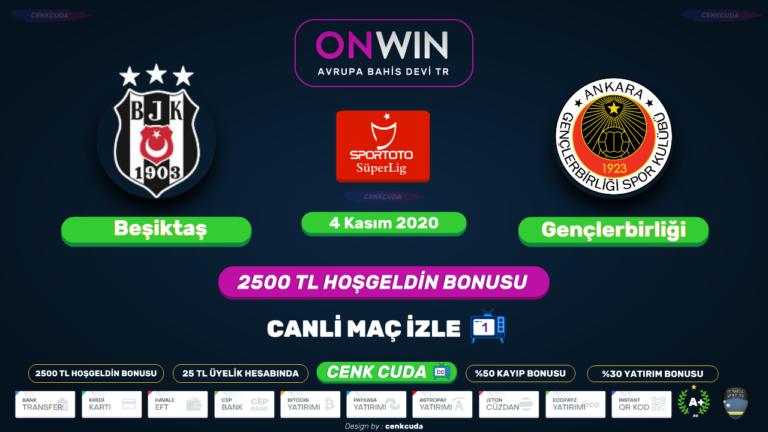 Beşiktaş – Gençlerbirliği ( BJK – GB ) 2021 CANLİ MAÇ İZLE