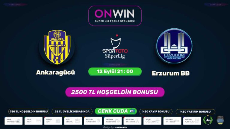 Ankaragücü – Erzurum BB Şifresiz Maç izle HD Maç yayını Bet365tv