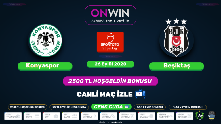 Konyaspor – Beşiktaş Şifresiz MAÇ İZLE Jestbahis tv canli