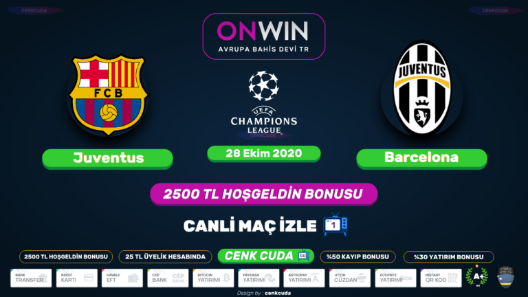 Juventus – Barcelona Maçı şifresiz izle, Şampiyonlar ligi maçı