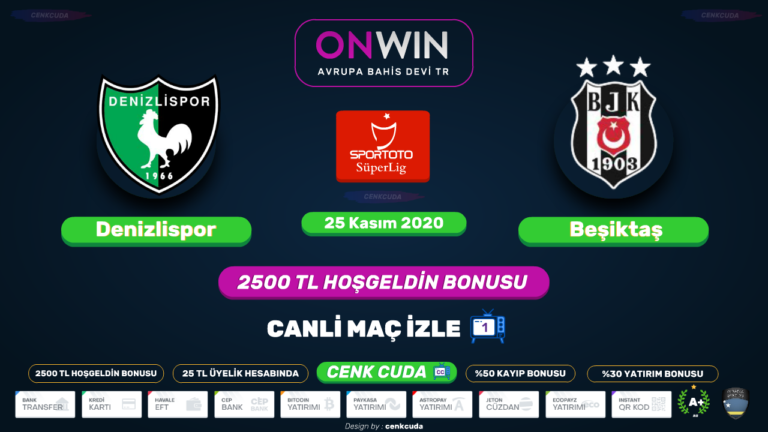 Denizlispor Beşiktaş Maçı canli Donmadan  izle, Bein sport 1