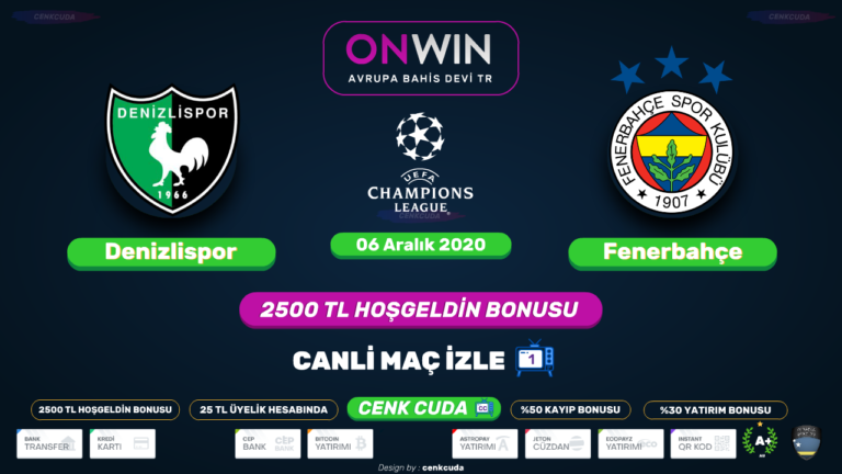 Justin tv (Twitch izle) Denizlispor – Fenerbahçe maçı izle şifresiz