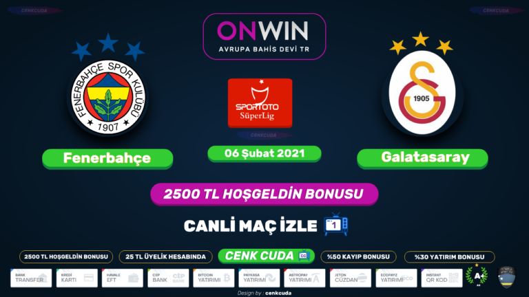 Fenerbahçe Galatasaray Derbisi izle, Şifresiz Bein sport 1 HD maç linkleri Matbet TV izle