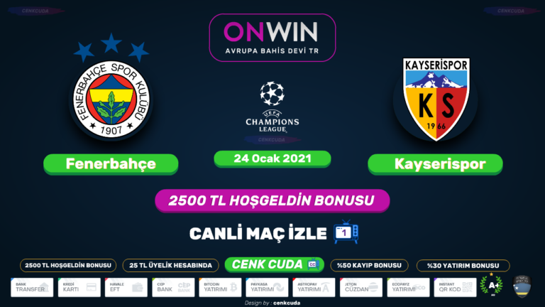 Fenerbahçe Kayserispor Maçı canli izle, Şifresiz, Kesintisiz izle
