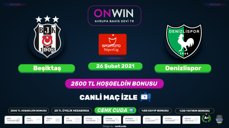 Beşiktaş Denizlispor Maç yayını şifresiz izle, Geniş Özet maç yayını Jestyayin TV izle