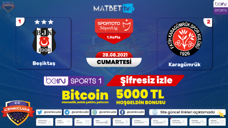 (Selçuk Sports HD izle ) Beşiktaş Fatih Karagümrük Maçı canli, şifresiz izle