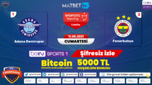 Adana Demirspor Fenerbahçe Canli maç yayını şifresiz izle Matbet TV kesintisiz