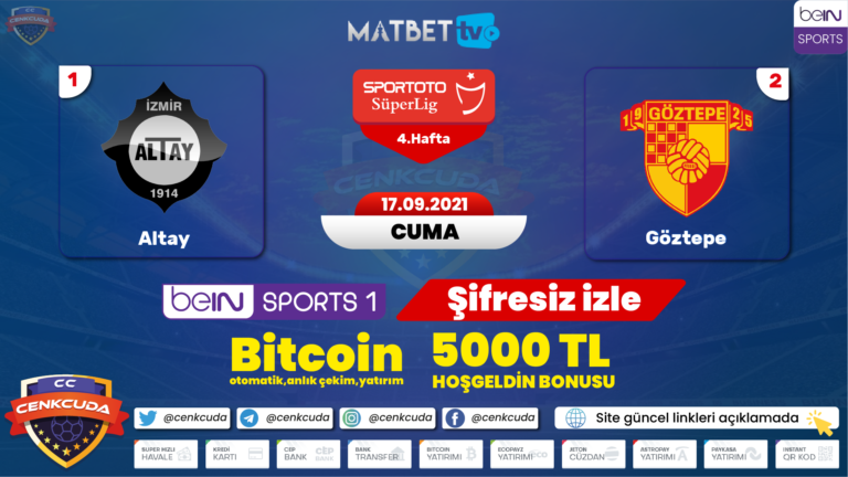 Altay Göztepe Donmadan kesintisiz izle, Selçuk sports HD izle ( Matbet güncel Giriş )