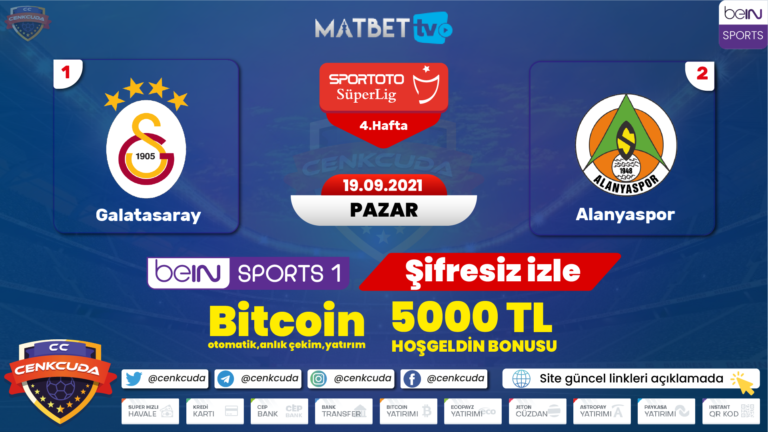 Galatasaray Alanyaspor Canli maç izle Selçuk sports HD şifresiz ( Matbet  yeni adresi 2022  )