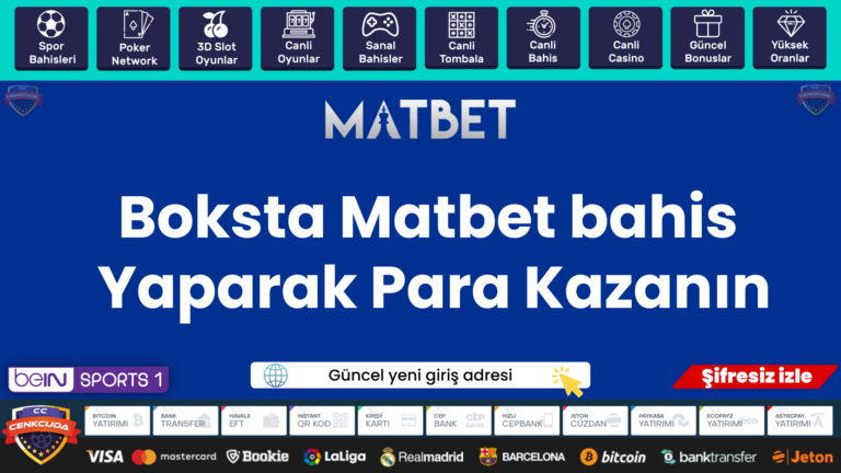 Boksta Matbet bahis Yaparak Para Kazanın
