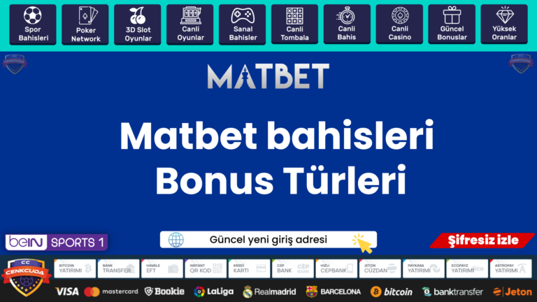 Çevrimiçi Spor Matbet bahisleri Bonus Türleri