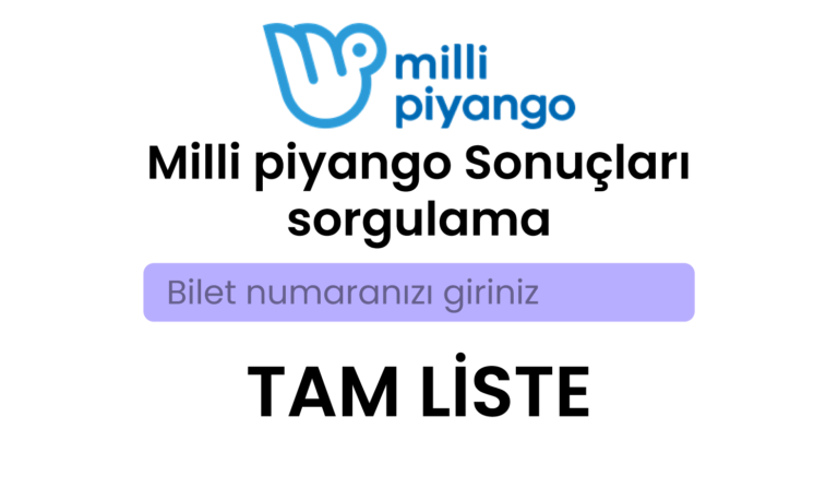 Milli piyango sorgulama 2022, Milli piyango sonuçları
