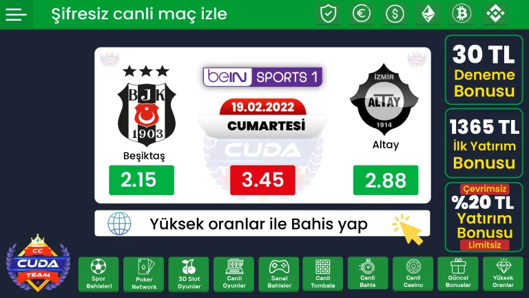 [ Selcuk sport ] Beşiktaş Altay Maçı canli izle, Şifresiz izle HD