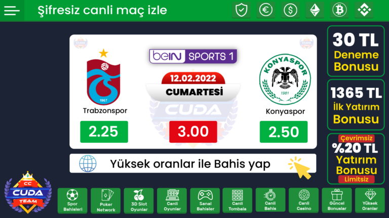 Trabzonspor İttifak Holding Konyaspor Maçı hangi kanalda, Bedava canli maç izle