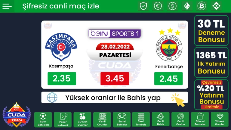 Matbet TV | Kasımpaşa Fenerbahçe Maçı canli izle, Şifresiz Fenerbahçe Maçı izle Exxen Spor HD Jojobet TV