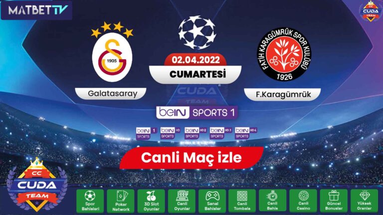 [ Matbet TV ] Galatasaray Karagümrük CANLİ maç izle şifresiz, Bein sports 1 izle