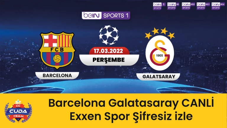 [ Exxen Spor Şifresiz izle ] Galatasaray Barcelona maçı canli izle, Donmadan, şifresiz Matbet TV izle 2022