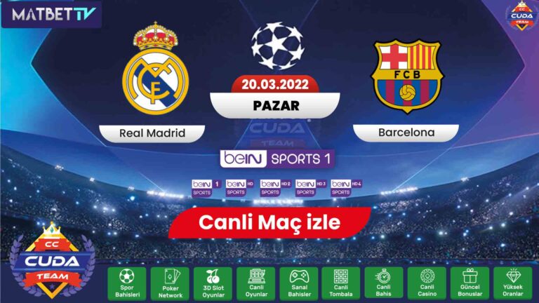 Real Madrid Barcelona Maçı canli izle, El clasico maçı şifresiz Selcuk Sports, Exxen Sport Canli
