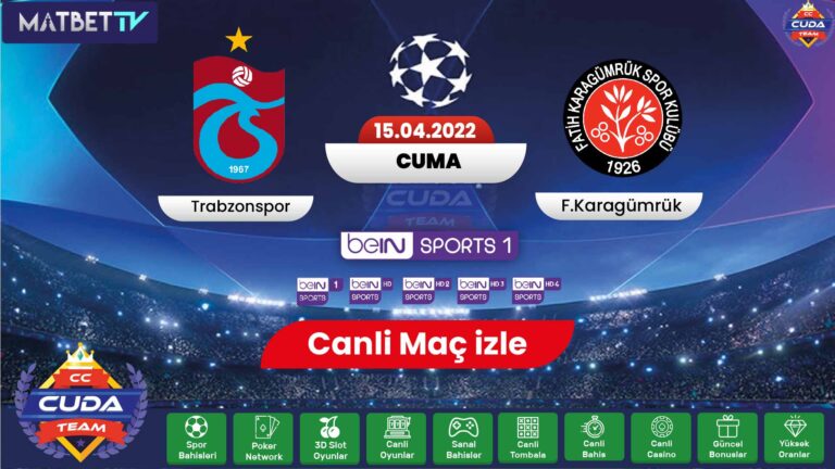 [ Matbet TV izle ] Trabzonspor Fatih Karagümrük maçı canli izle, Bein sports HD 1, Selcuk sports HD şfiresiz izle