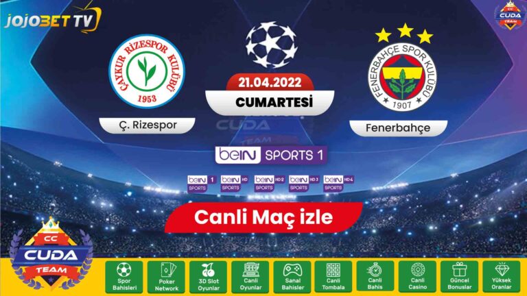 [ Matbet TV ] Rizespor Fenerbahçe maçı canli izle, Bein sports 1 donmadan, şifresiz izle, HD maç linkleri FB