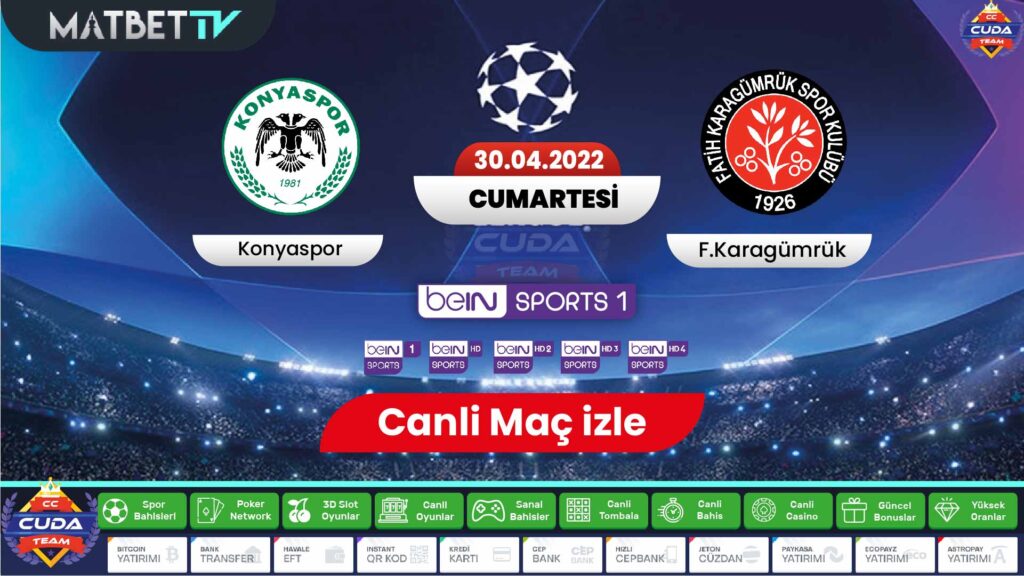 Konyaspor Karagümrük maçı canli izle