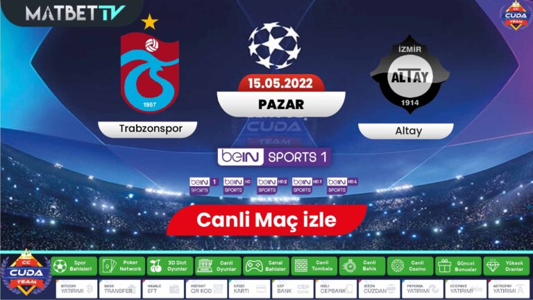 [ Matbet tv ] Trabzonspor Altay maçı canli izle, şifresiz HD Bein sports mat bet tv izle, Donmadan maç izleme sitesi