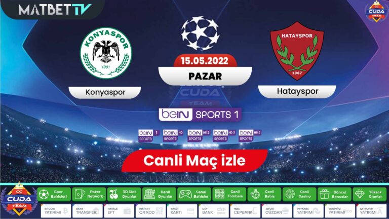 [ Mat bet tv ] Konyaspor Hatayspor maçı canli izle, şifresiz HD Bein sport mat bet tv izle, donmadan maç izleme sitesi