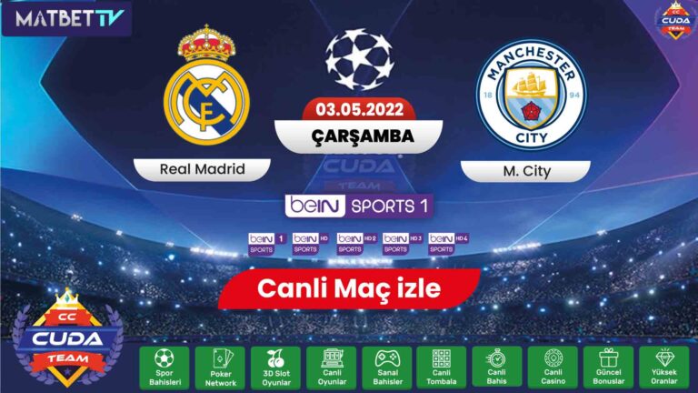 [ Matbet tv canli maç izle ] Real Madrid Manchester City maçı canli izle, Şampiyonlar ligi maçları Exxen spor Canli izle donmadan
