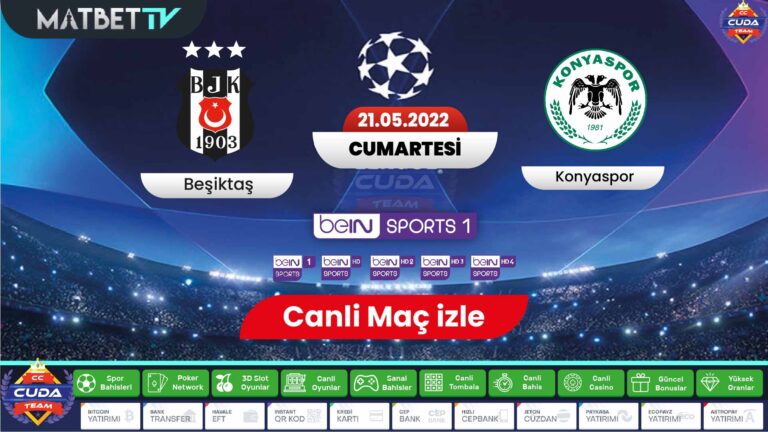 Beşiktaş Konyaspor maçı canli izle, Ben sports 1 şifresiz izle, matbet tv canli maç izle