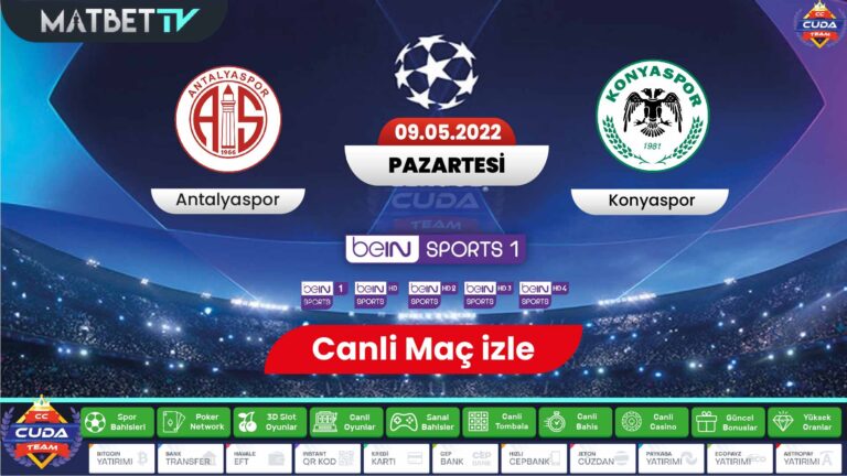 Antalyaspor Konyaspor maçı canli izle, Bein sport 1 canli izle Matbet tv