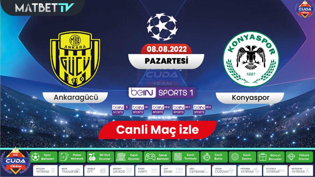 MKE Ankaragücü Konyaspor maçı canli şifresiz izle