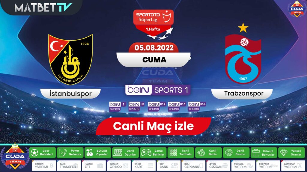 İstanbulspor Trabzonspor maçı canli şifresiz izle