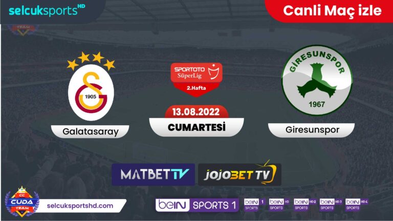 [ Matbet TV ] Galatasaray Giresunspor maçı canli şifresiz izle, Bein sports donmadna izle