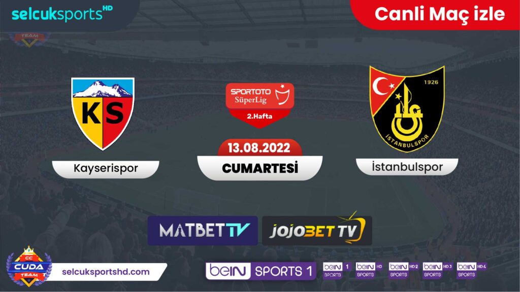 Kayserispor İstanbulspor maçı şifresiz izle