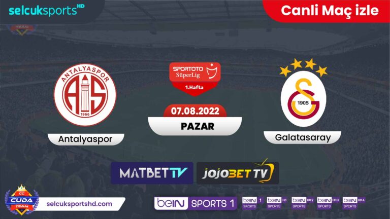 [ Matbet tv izle ] Antalyaspor Galatasaray maçı canli izle, Selçuk Sports HD